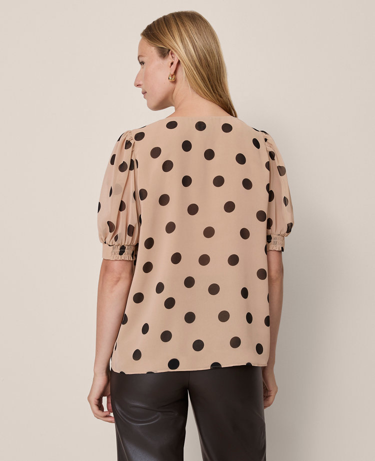 Dotted V-Neck Popover