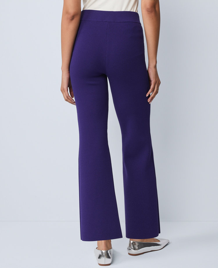 Ann Taylor The Flare Sweater Pant In Blue