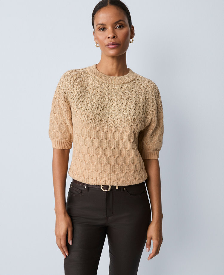 Shimmer Cable Sweater Tee