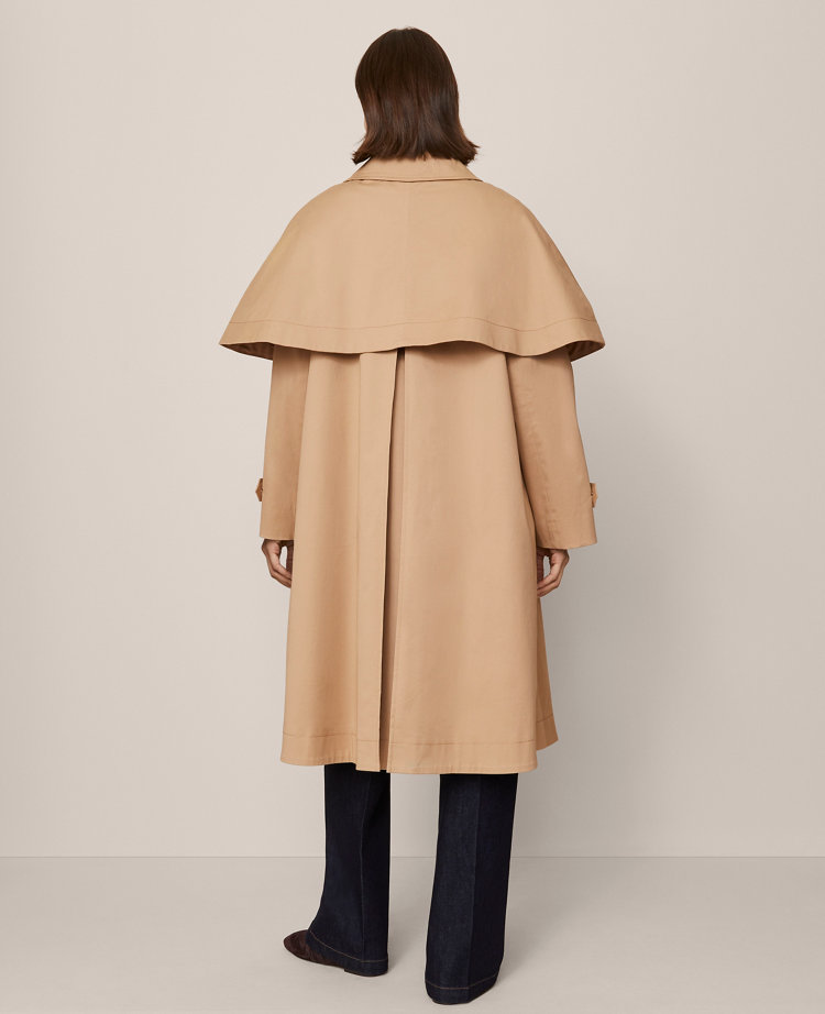 Petite Removable Cape Trench Coat