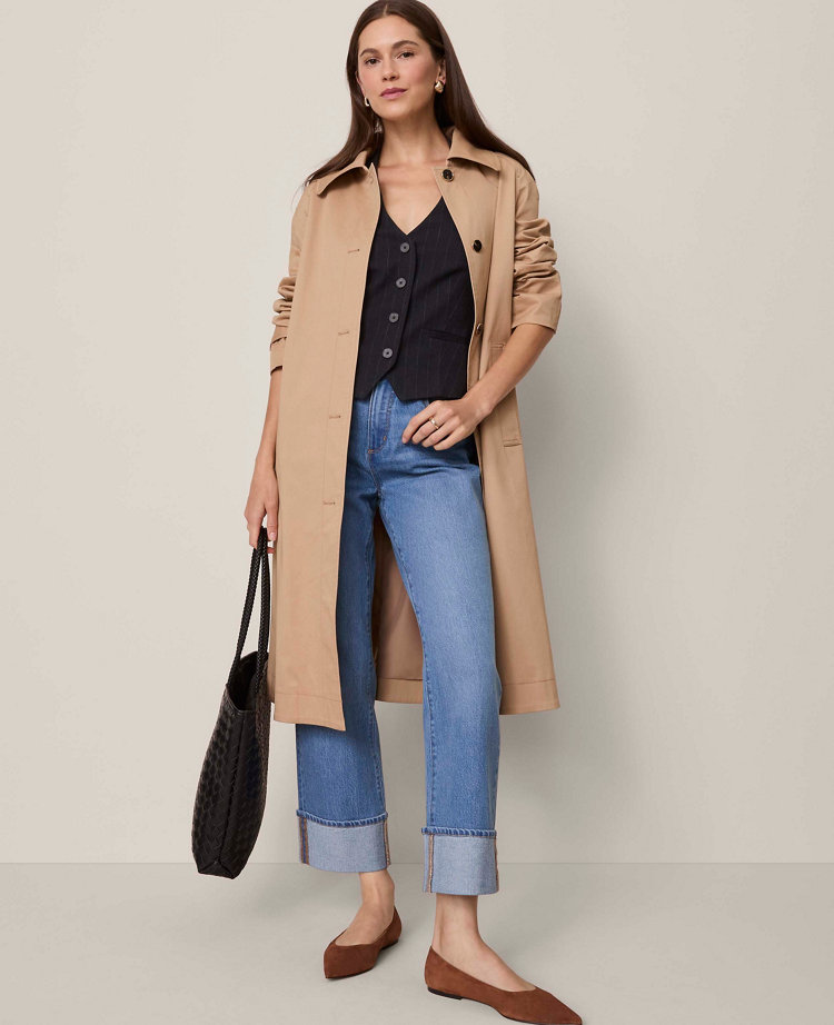 Petite Removable Cape Trench Coat