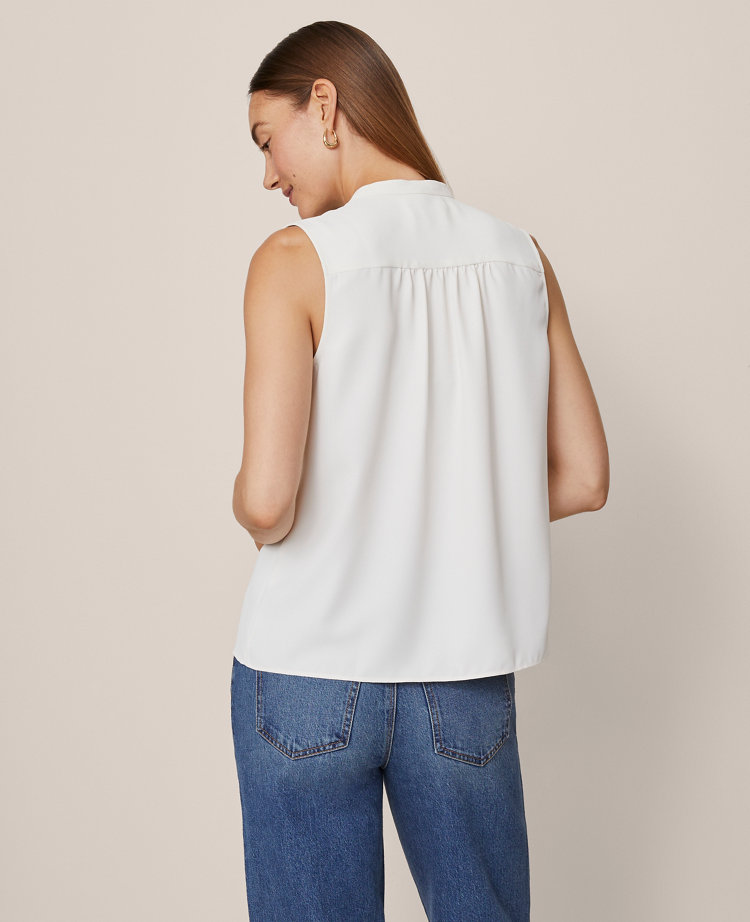 Ruffle Sleeveless Blouse