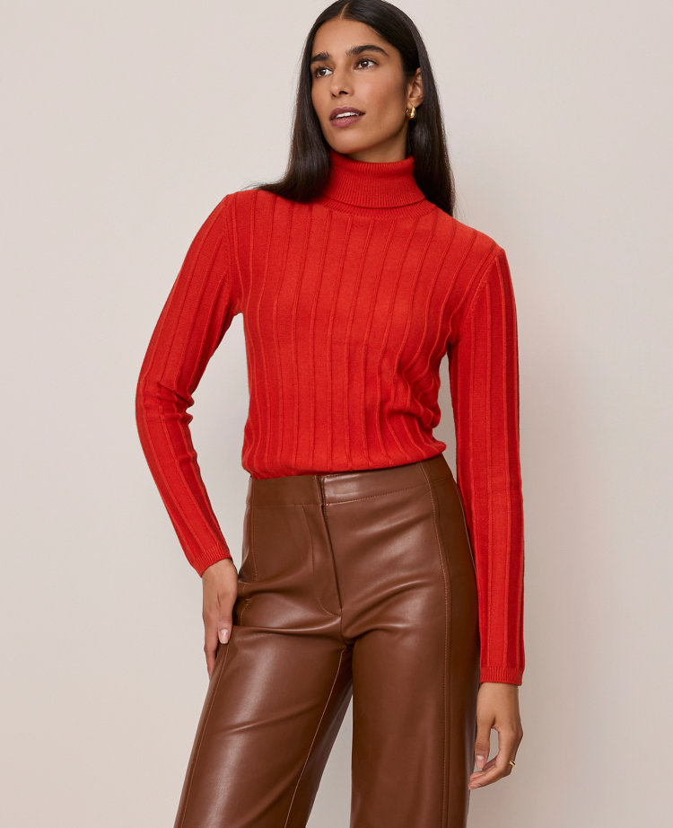 Ribbed Turtleneck Sweater