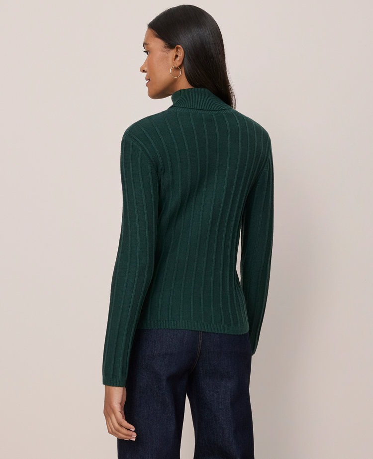 Ribbed Turtleneck Sweater