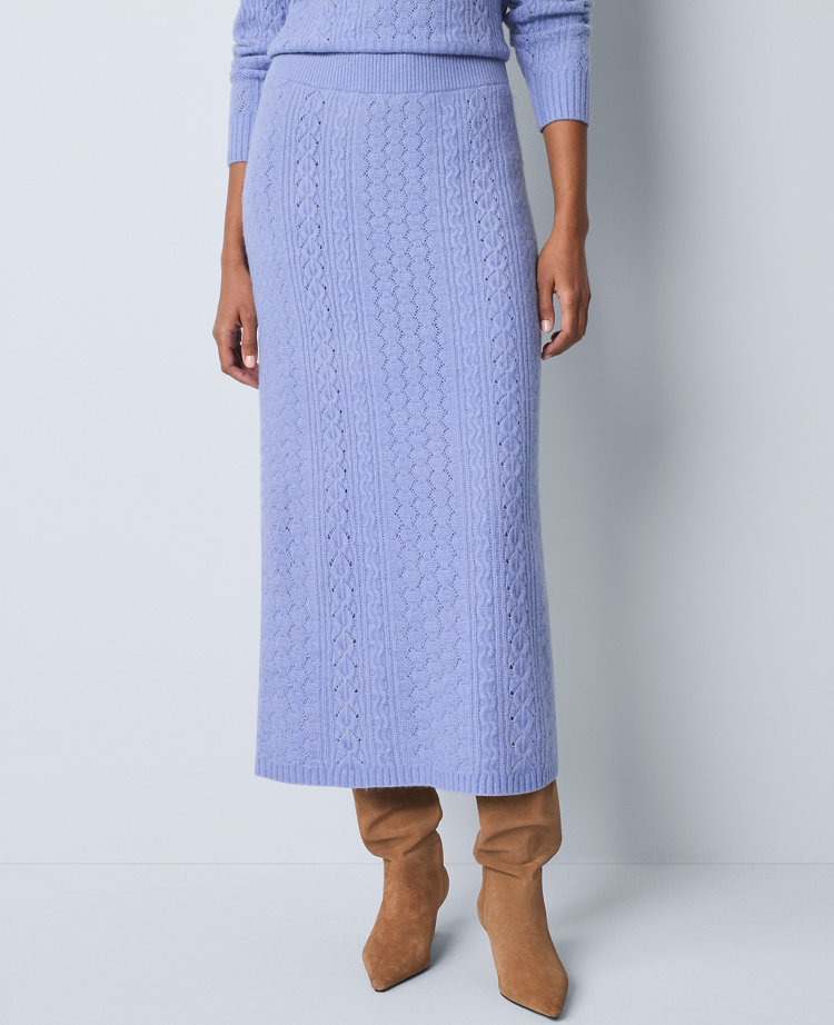 Weekend Collection Pointelle Sweater Skirt