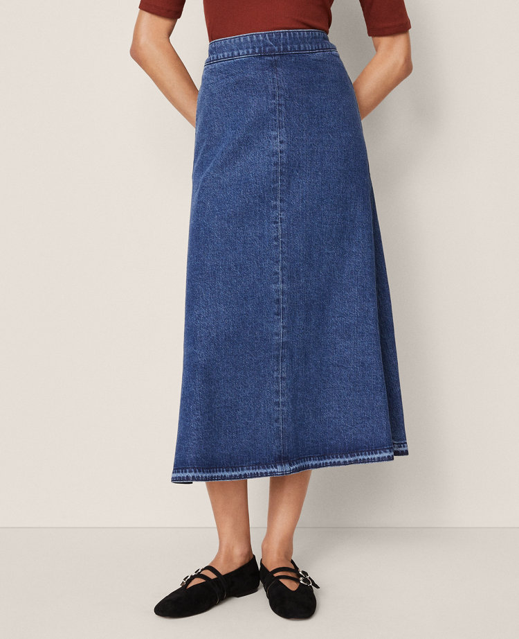 Weekend Collection Denim Midi Skirt