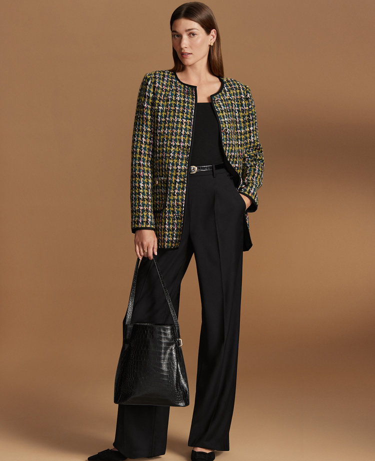 The Petite Side Button Wide-Leg Pant