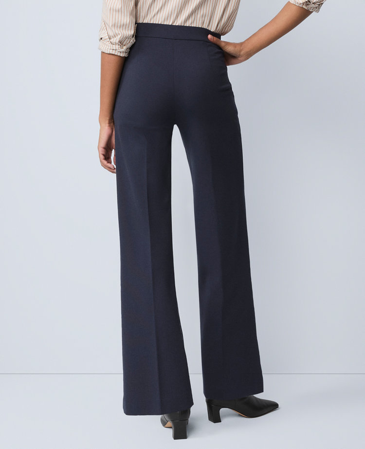 Ann Taylor Weekend Collection Easy Wide-leg Pant In Blue