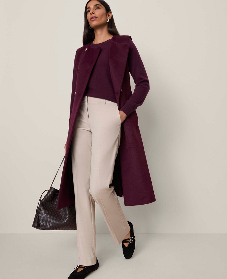 Ann Taylor Petite Belted Trench Vest In Purple