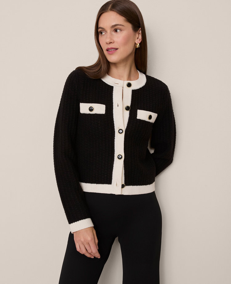 Petite Textured Sweater Jacket