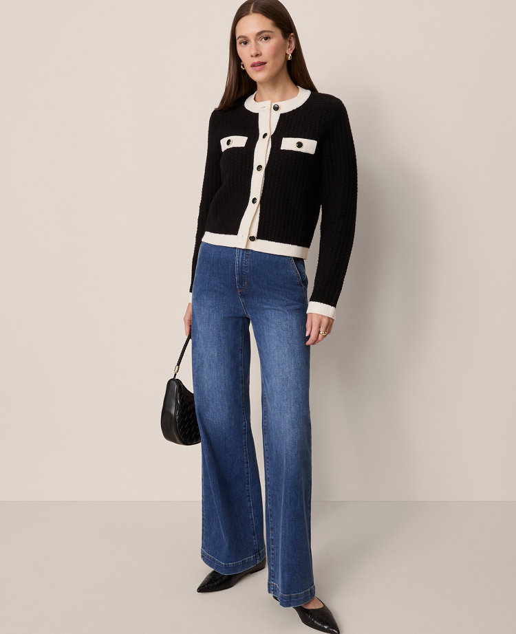 Petite Textured Sweater Jacket