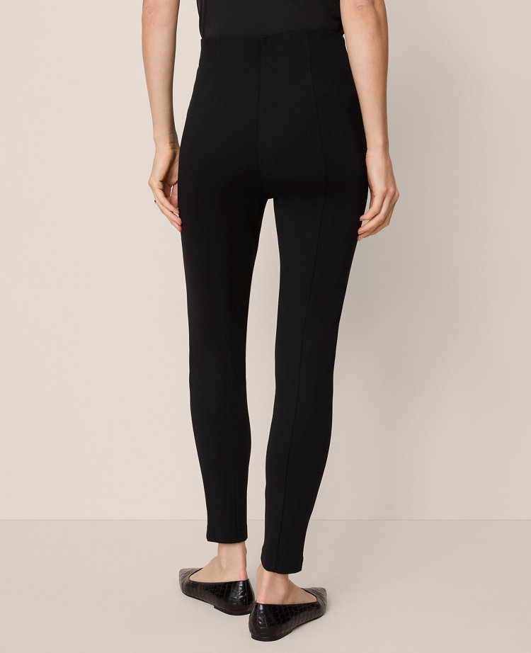 Ann Taylor The Seamed Button Legging In Black