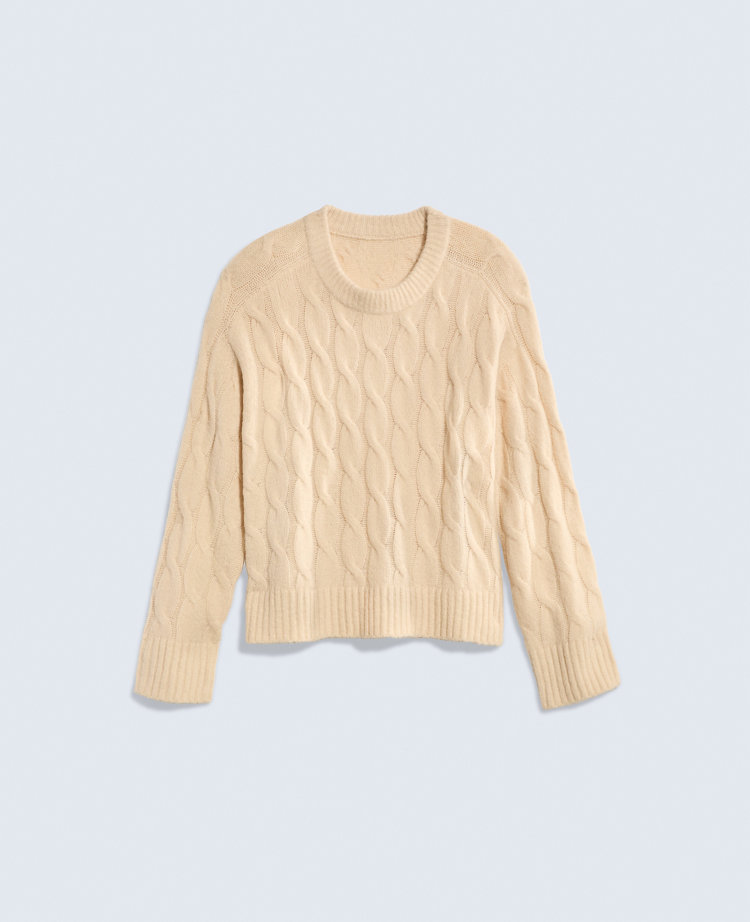 Ann Taylor Petite Cable Crew Neck Sweater Women's