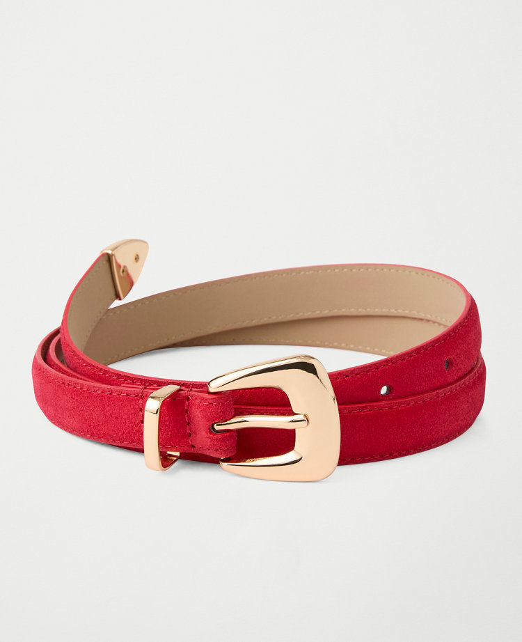 Suede Square Buckle Belt