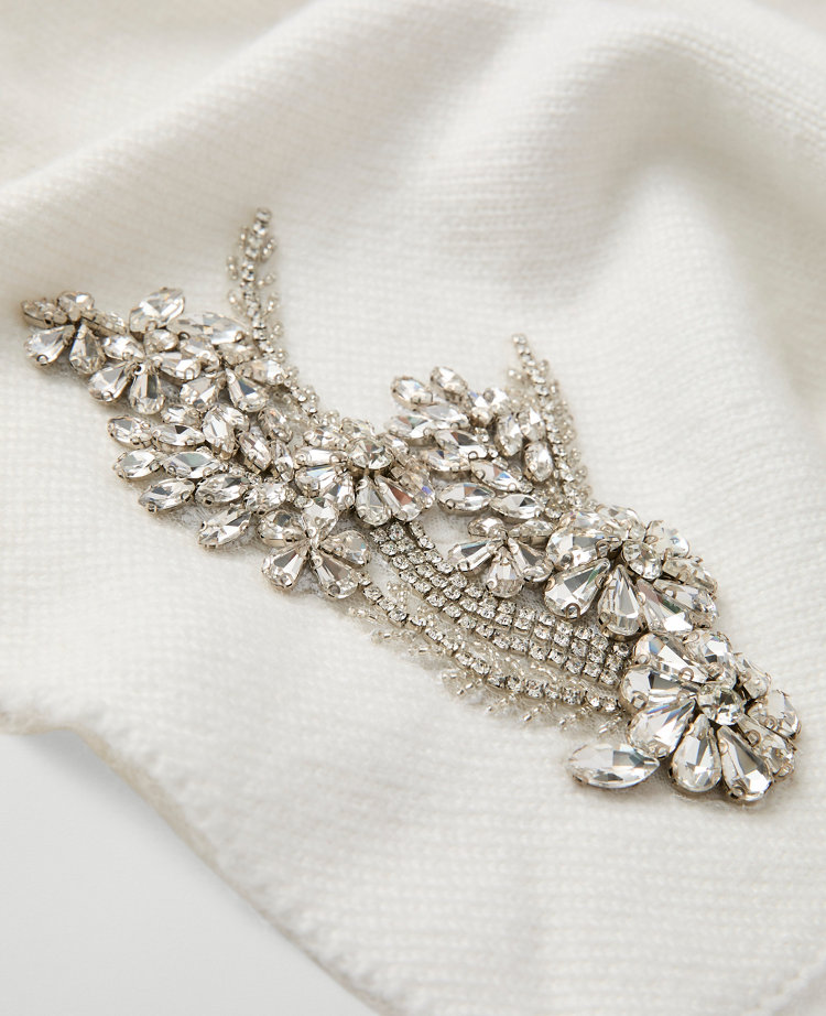 Embellished Triangle Scarf