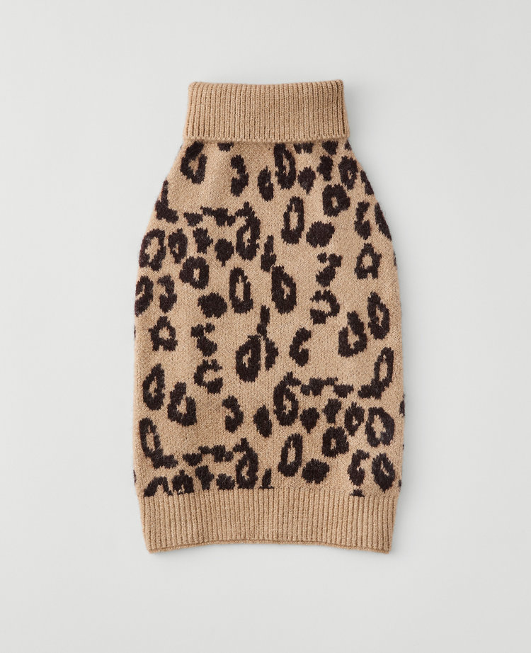 Ann Taylor Weekend Collection Animal Print Dog Sweater In Multi