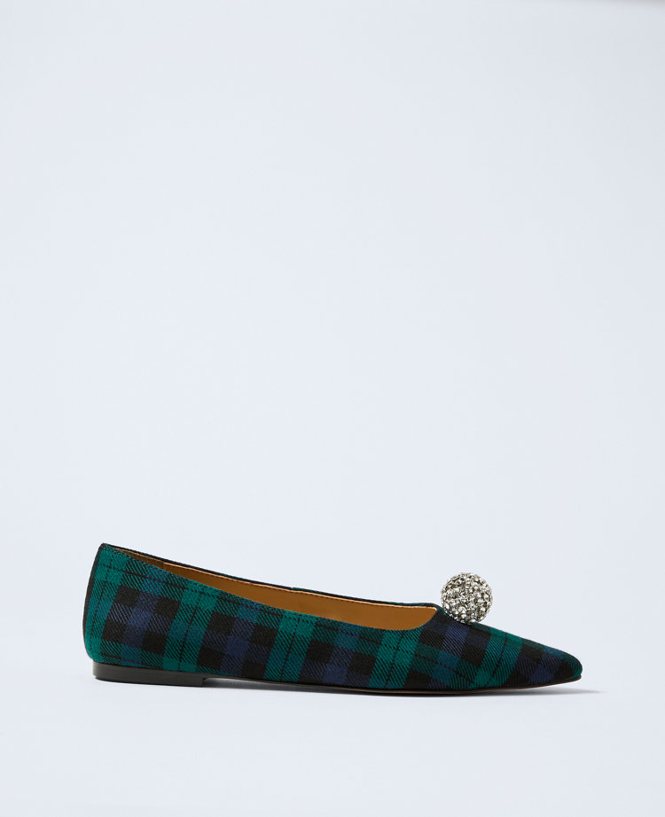 Pointy Toe Embellished Flat