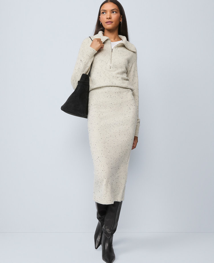 Ann Taylor Weekend Collection Sweater Pencil Skirt In Gray