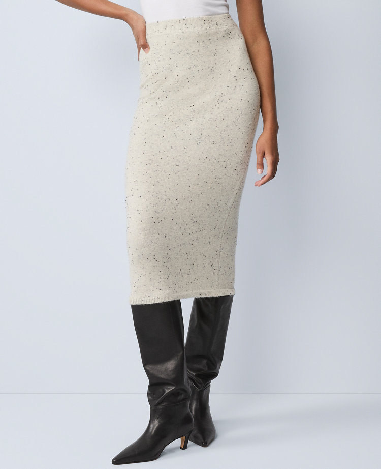 Ann Taylor Weekend Collection Sweater Pencil Skirt In Gray
