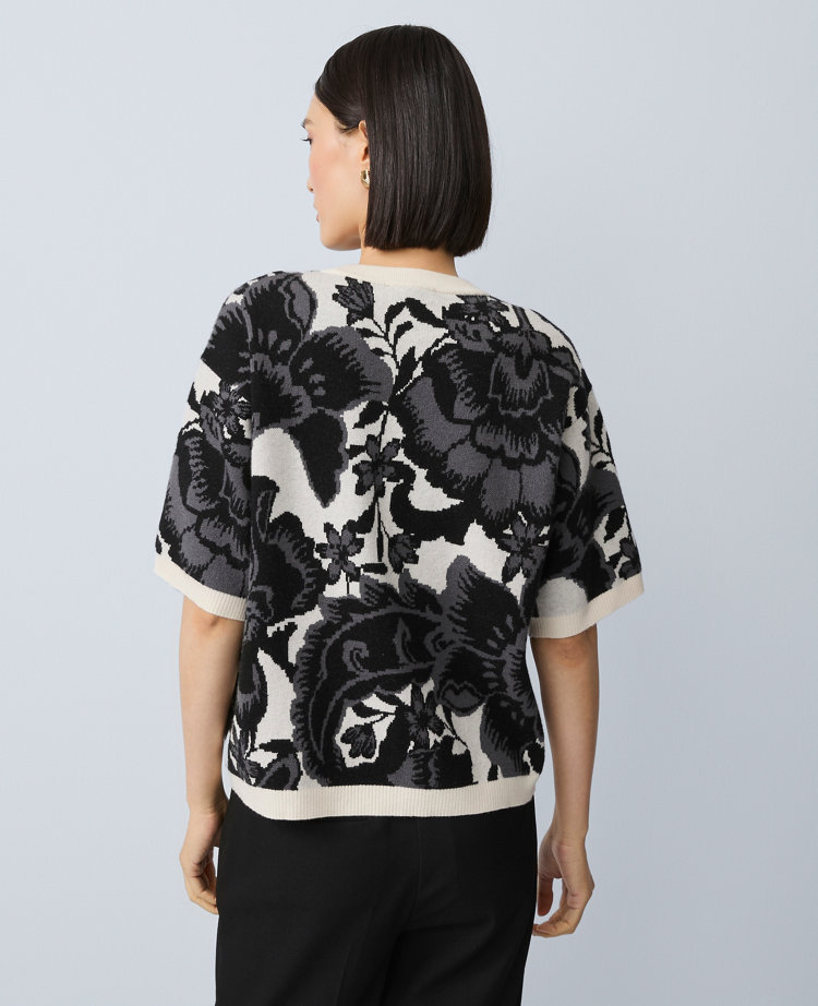 Floral Jacquard Sweater Tee
