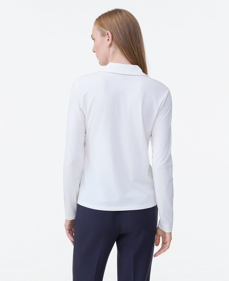 Split Neck Button Down Shirt