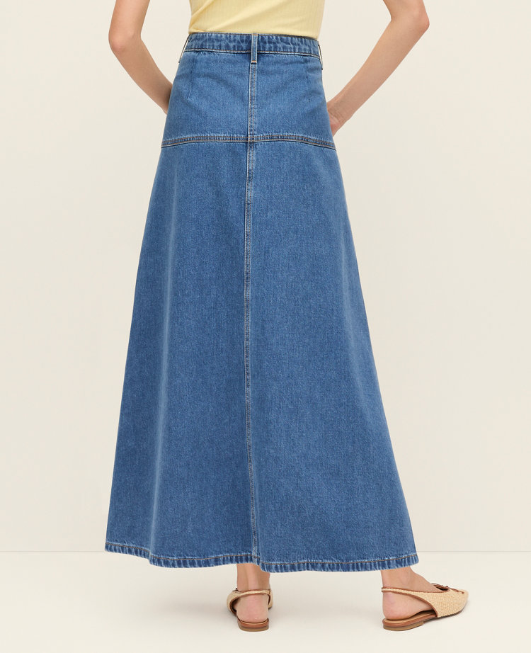 Weekend Denim Midi Skirt