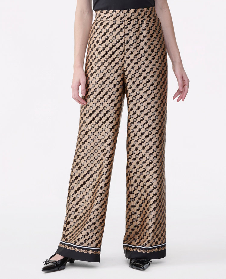 The Easy Wide-Leg Pant in Geo Satin