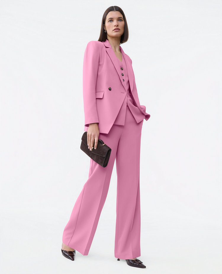 The Wide-Leg Flare Trouser in Fluid Crepe