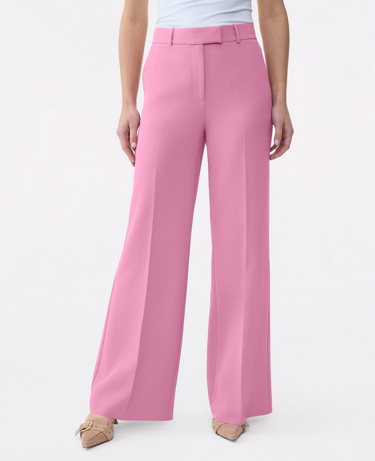 The Wide-Leg Flare Trouser in Fluid Crepe