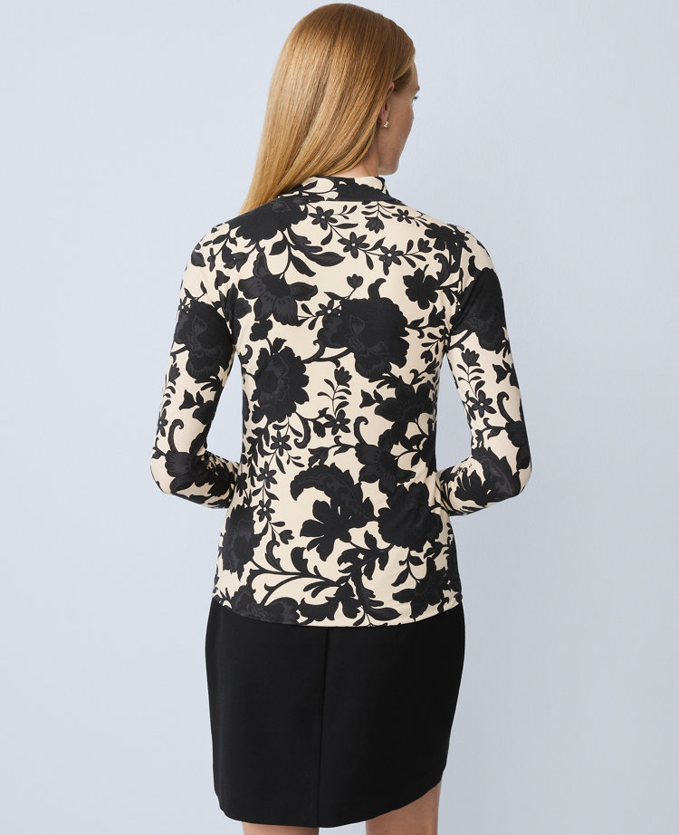Floral Mock Neck Top
