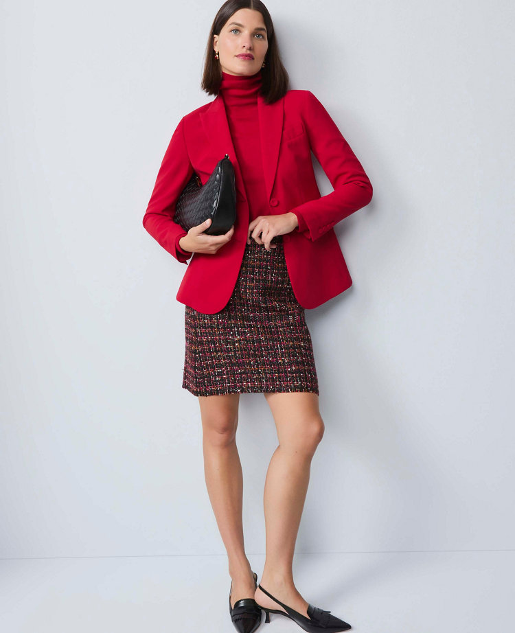 Petite Tweed A-Line Skirt