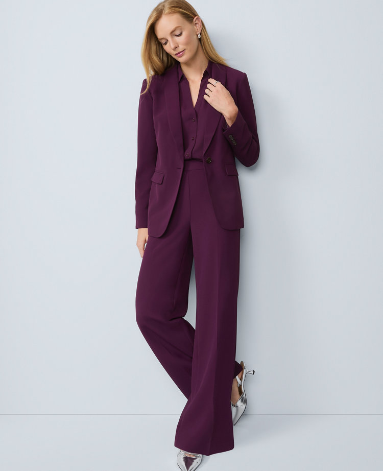 The Petite Wide-Leg Pant in Fluid Crepe