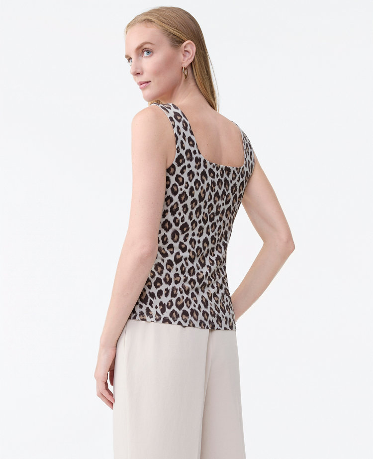 Animal Print Square Neck Tank Top