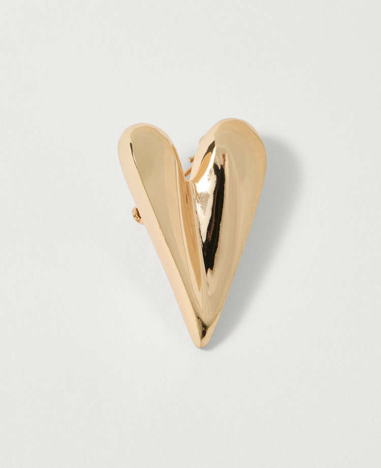 Metal Heart Brooch