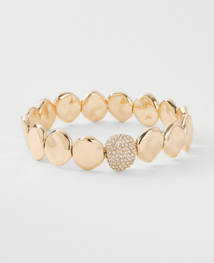 Hammered Metal Disc Bracelet