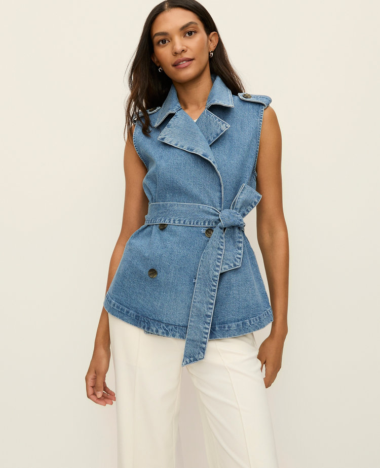 Belted Denim Vest
