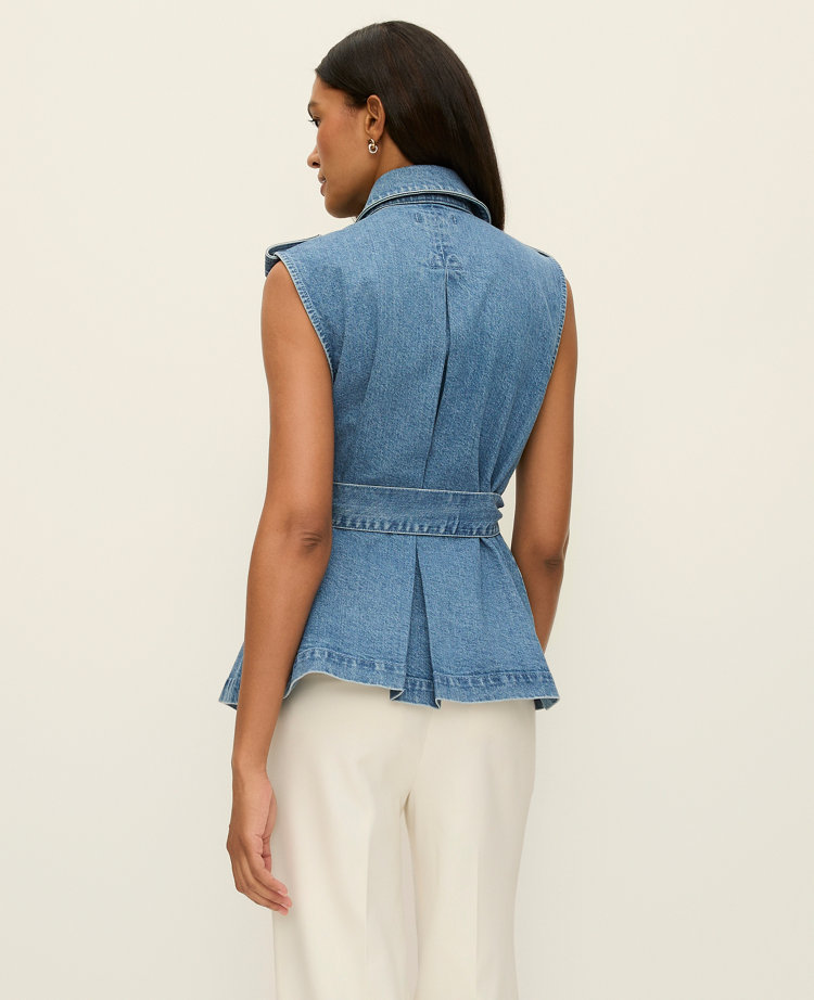 Belted Denim Vest