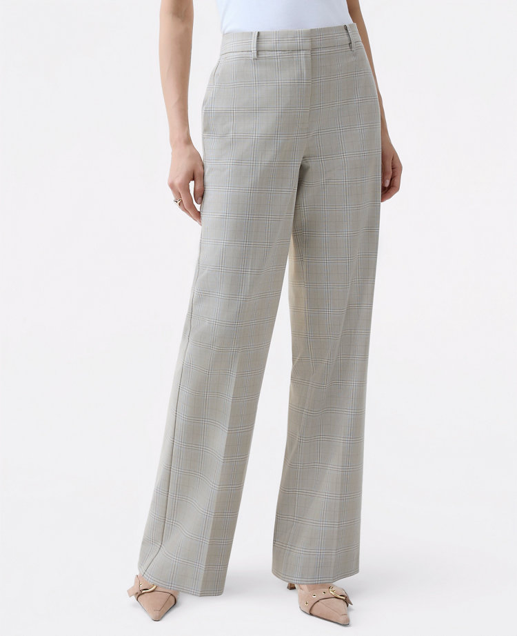 The Straight Trouser in Plaid  — Curvy Fit