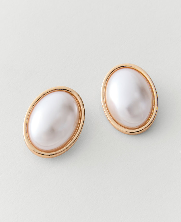 Oversized Pearl Stud Earrings