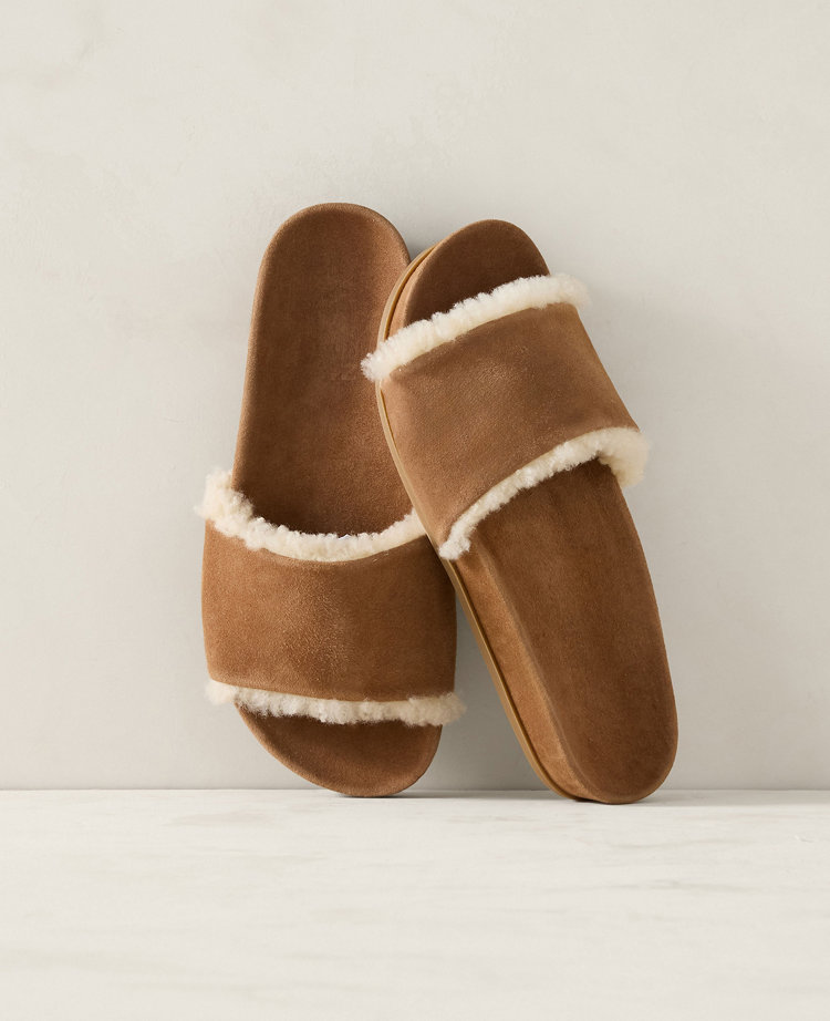 Haven Well Within Suede and Sherpa Molded Slide