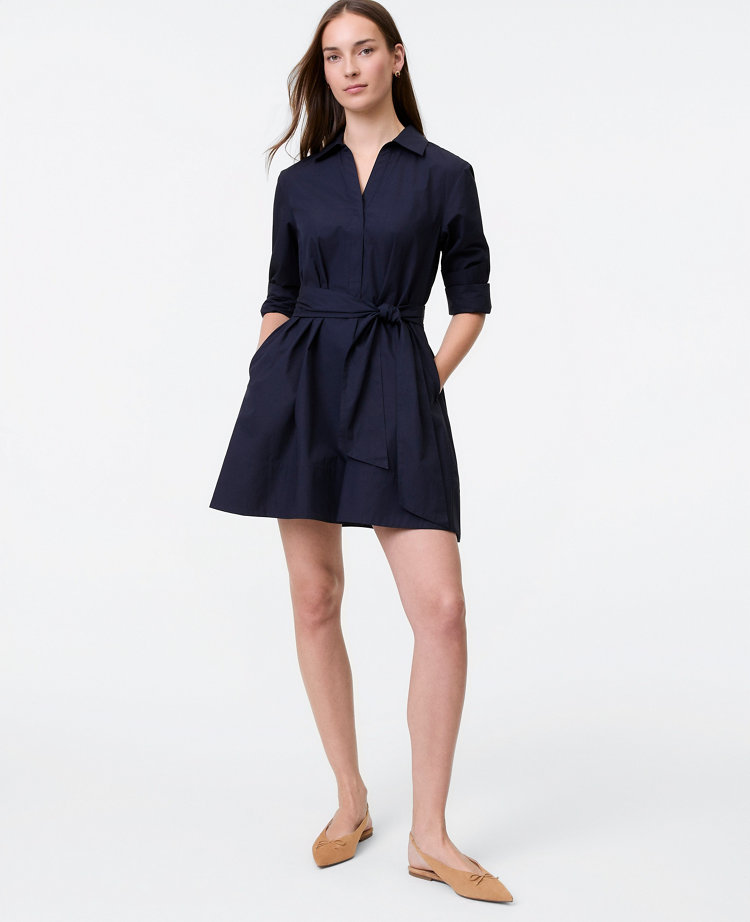 Weekend Collection Belted Mini Shirtdress