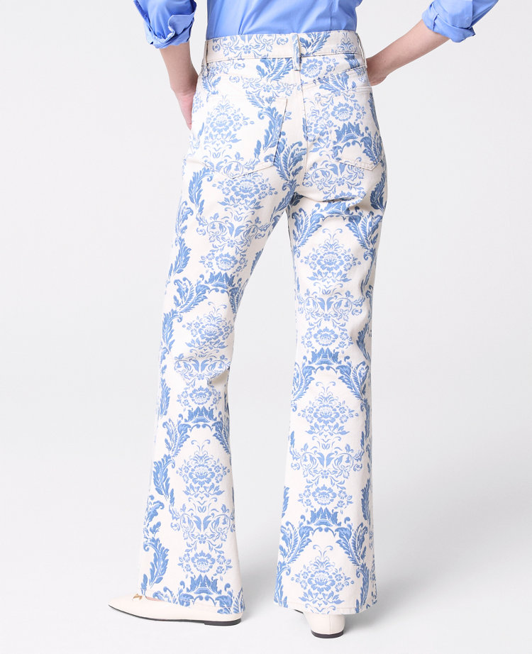 Ann Taylor Weekend Collection Toile Boot Jean Feather Women's