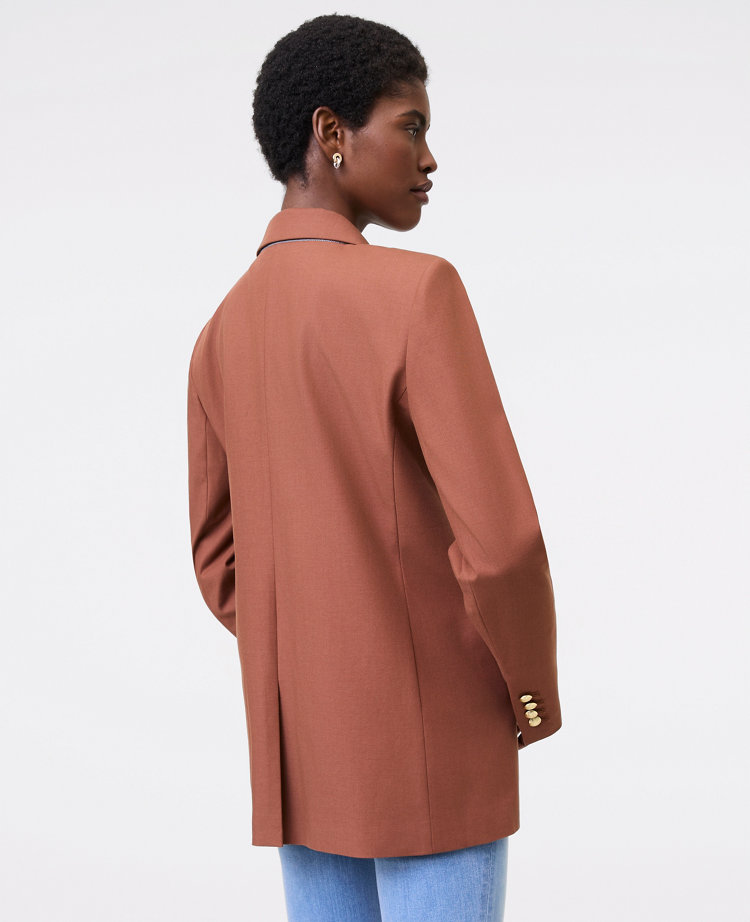 The Longline Blazer in Bi-Stretch Twill