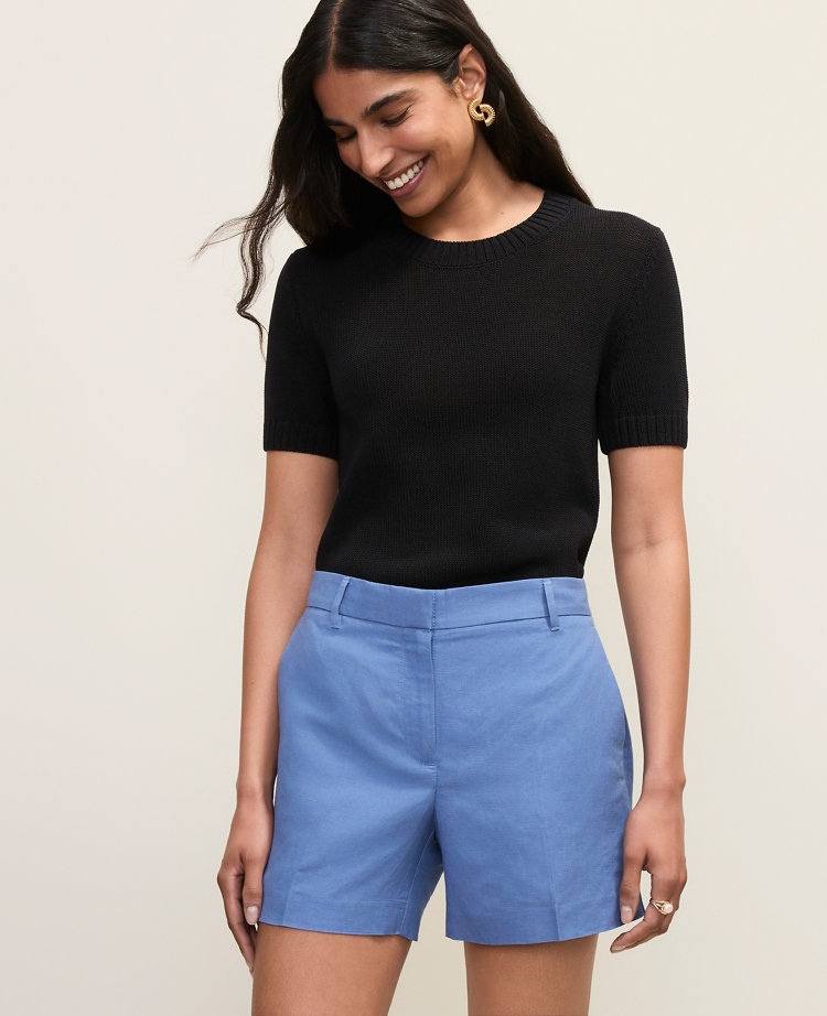 The City Short in Linen Blend