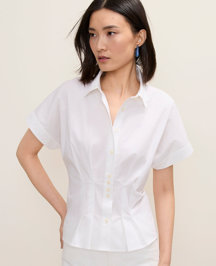 Pleated Collared Blouse