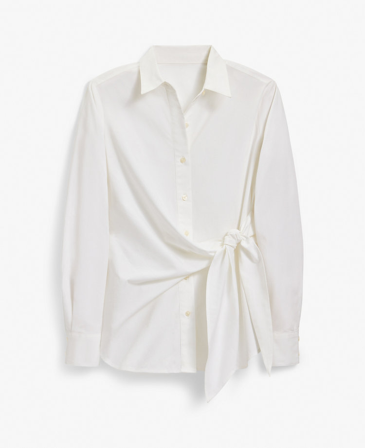 Tie Waist Button Down Shirt