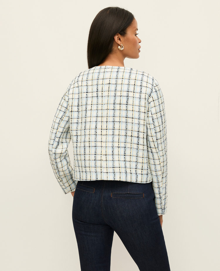 The Crew Neck Jacket in Plaid