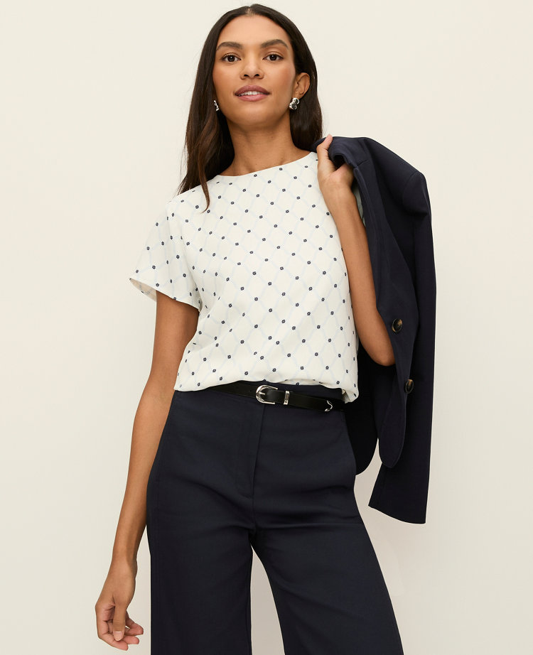 Mixed Media Chain Link Print Tee