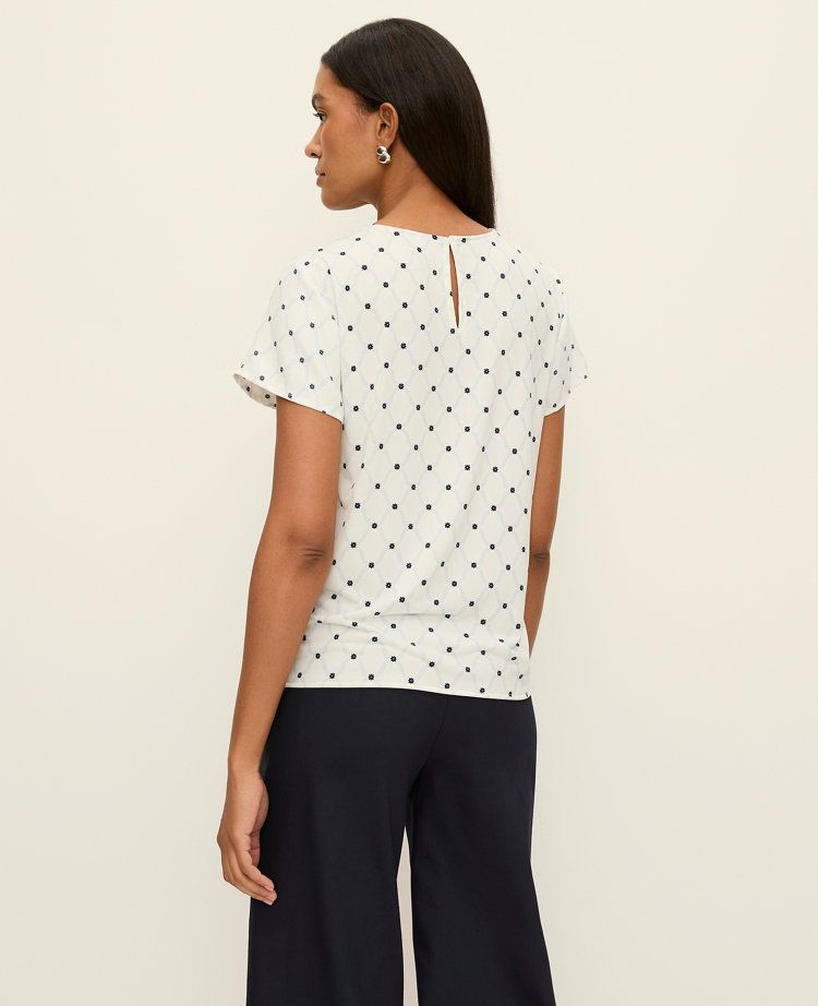 Mixed Media Chain Link Print Tee