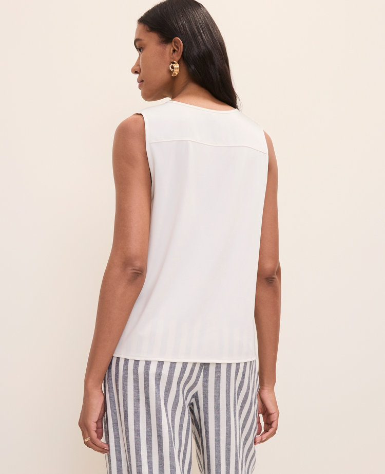 Mixed Media Button Down Top
